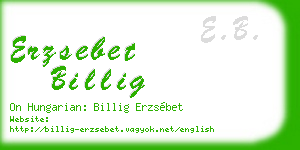 erzsebet billig business card