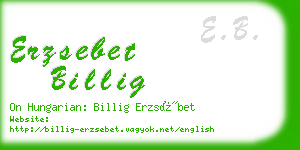 erzsebet billig business card